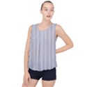 Nice Stripes - Cloudy Grey Bubble Hem Chiffon Tank Top View1
