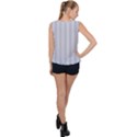 Nice Stripes - Cloudy Grey Bubble Hem Chiffon Tank Top View2