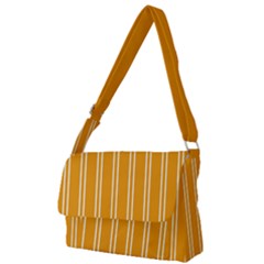 Nice Stripes - Honey Orange Full Print Messenger Bag (l) by FashionBoulevard