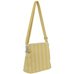 Nice Stripes - Mellow Yellow Zipper Messenger Bag by FashionBoulevard