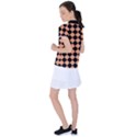 Block Fiesta Black And Cantaloupe Orange Women s Polo Tee View2