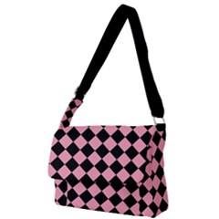 Block Fiesta Black And Flamingo Pink Full Print Messenger Bag (l)