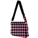Block Fiesta Black And Flamingo Pink Full Print Messenger Bag (L) View2