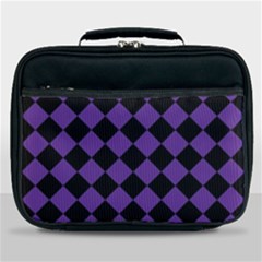 Block Fiesta Black And Imperial Purple Lunch Bag