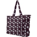 White Rose In Maroon Simple Shoulder Bag View1
