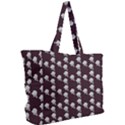 White Rose In Maroon Simple Shoulder Bag View2