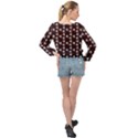 White Rose In Maroon Banded Bottom Chiffon Top View2
