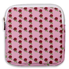 Rose In Pink Mini Square Pouch