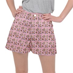 Robin Art Pink Pattern Ripstop Shorts