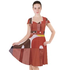 Sophie Taeuber Arp, Composition À Motifs D arceaux Ou Composition Horizontale Verticale Cap Sleeve Midi Dress