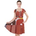 Sophie Taeuber Arp, Composition à Motifs D arceaux Ou Composition Horizontale Verticale Cap Sleeve Midi Dress View1