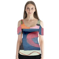 28040456413 D6da7d57d9 O Butterfly Sleeve Cutout Tee 