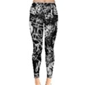 Graffiti Abstract Collage Print Pattern Leggings  View1
