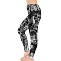 Graffiti Abstract Collage Print Pattern Leggings  View3