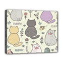Funny Cartoon Cats Seamless Pattern  Deluxe Canvas 20  x 16  (Stretched) View1