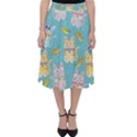 Vector Seamless Pattern With Colorful Cats Fish Classic Midi Skirt View1