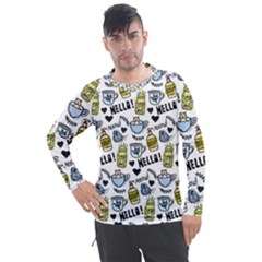 Everyday Things Pattern Men s Pique Long Sleeve Tee