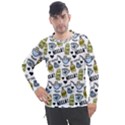 Everyday Things Pattern Men s Pique Long Sleeve Tee View1