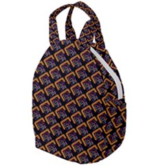 Abstract Orange Geometric Pattern Travel Backpacks by Wegoenart