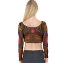 Fractal Fantasy Design Swirl Long Sleeve Crop Top View2