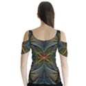 Fractal Art Abstract Pattern Butterfly Sleeve Cutout Tee  View2