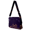 Skyscraper Town Urban Towers Full Print Messenger Bag (M) View2