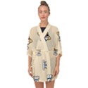 Cute Welsh Corgi Puppy Sitting Seamless Pattern Half Sleeve Chiffon Kimono View1