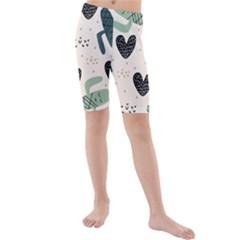 Cute Cactus Plants Seamless Pattern With Children Drawing Baby Kids Apparel Fashion Kids  Mid Length Swim Shorts