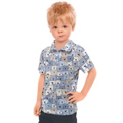 Cute Dog Seamless Pattern Background Kids  Polo Tee