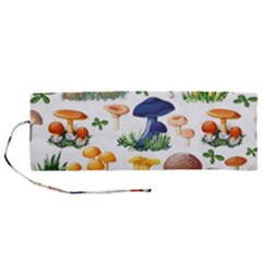 Mushroom Seamless Pattern Roll Up Canvas Pencil Holder (m)