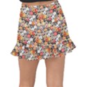 Cute Dog Seamless Pattern Background Fishtail Mini Chiffon Skirt View2