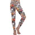 Cute Dog Seamless Pattern Background Kids  Lightweight Velour Classic Yoga Leggings View1