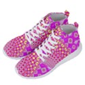 Digital Arts Fractals Futuristic Pink Men s Lightweight High Top Sneakers View2