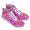 Digital Arts Fractals Futuristic Pink Men s Lightweight High Top Sneakers View3