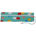 Pills Medicines Seamless Pattern Blue Background Roll Up Canvas Pencil Holder (L) View2