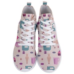 Seamless Bakery Vector Pattern Men s Lightweight High Top Sneakers
