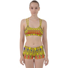 Retro Colorful Waves Background Perfect Fit Gym Set