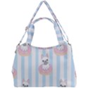 French Bulldog Dog Seamless Pattern Double Compartment Shoulder Bag View1