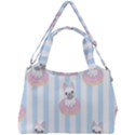 French Bulldog Dog Seamless Pattern Double Compartment Shoulder Bag View2