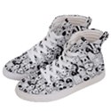 Seamless Pattern With Black White Doodle Dogs Women s Hi-Top Skate Sneakers View2