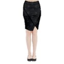 Neon Style Black And White Footprints Motif Pattern Midi Wrap Pencil Skirt View1