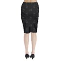 Neon Style Black And White Footprints Motif Pattern Midi Wrap Pencil Skirt View2