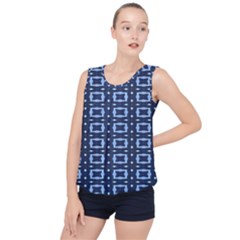 Digital Boxes Bubble Hem Chiffon Tank Top