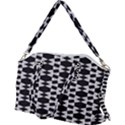 Black And White Triangles Canvas Crossbody Bag View2