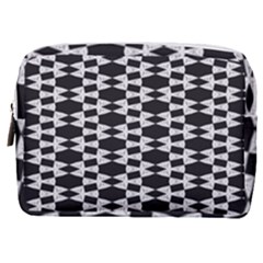 Black And White Triangles Make Up Pouch (medium) by Sparkle