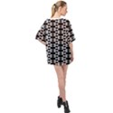 Black And White Triangles Oversized Chiffon Top View2