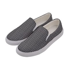 Black And White Triangles Women s Canvas Slip Ons