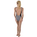 Black And White Triangles High Leg Strappy Swimsuit View2