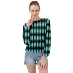 Mandala Pattern Banded Bottom Chiffon Top