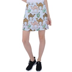 Camels Cactus Desert Pattern Tennis Skirt